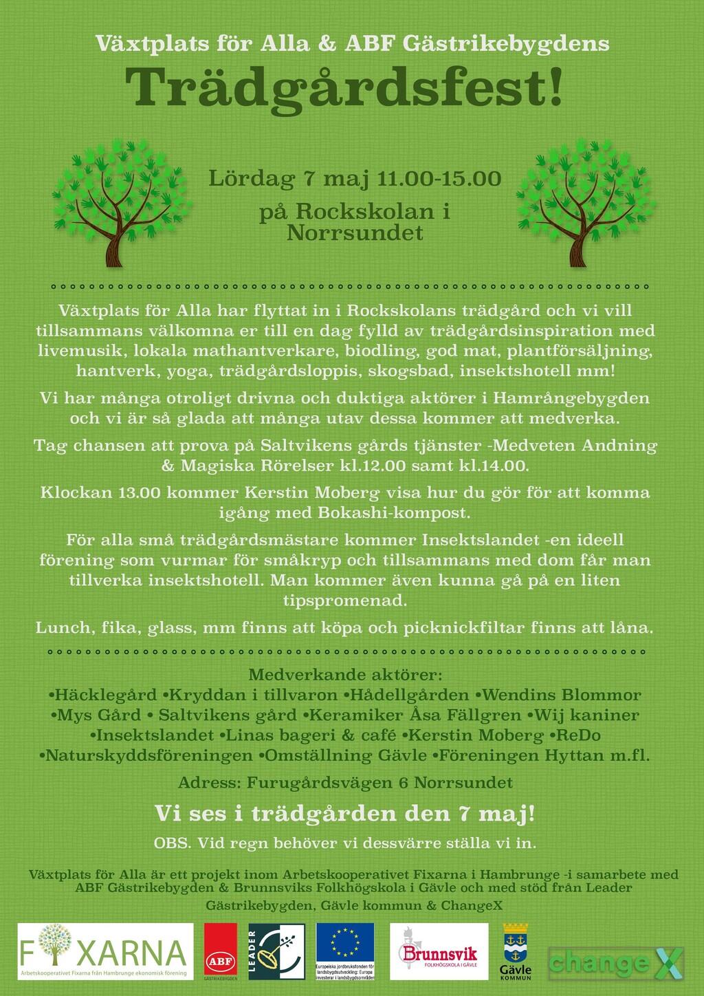 Trädgårdsfest Norrsundet 7 maj 2022